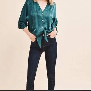 *3for30* Dynamite - Button down & Tie blouse